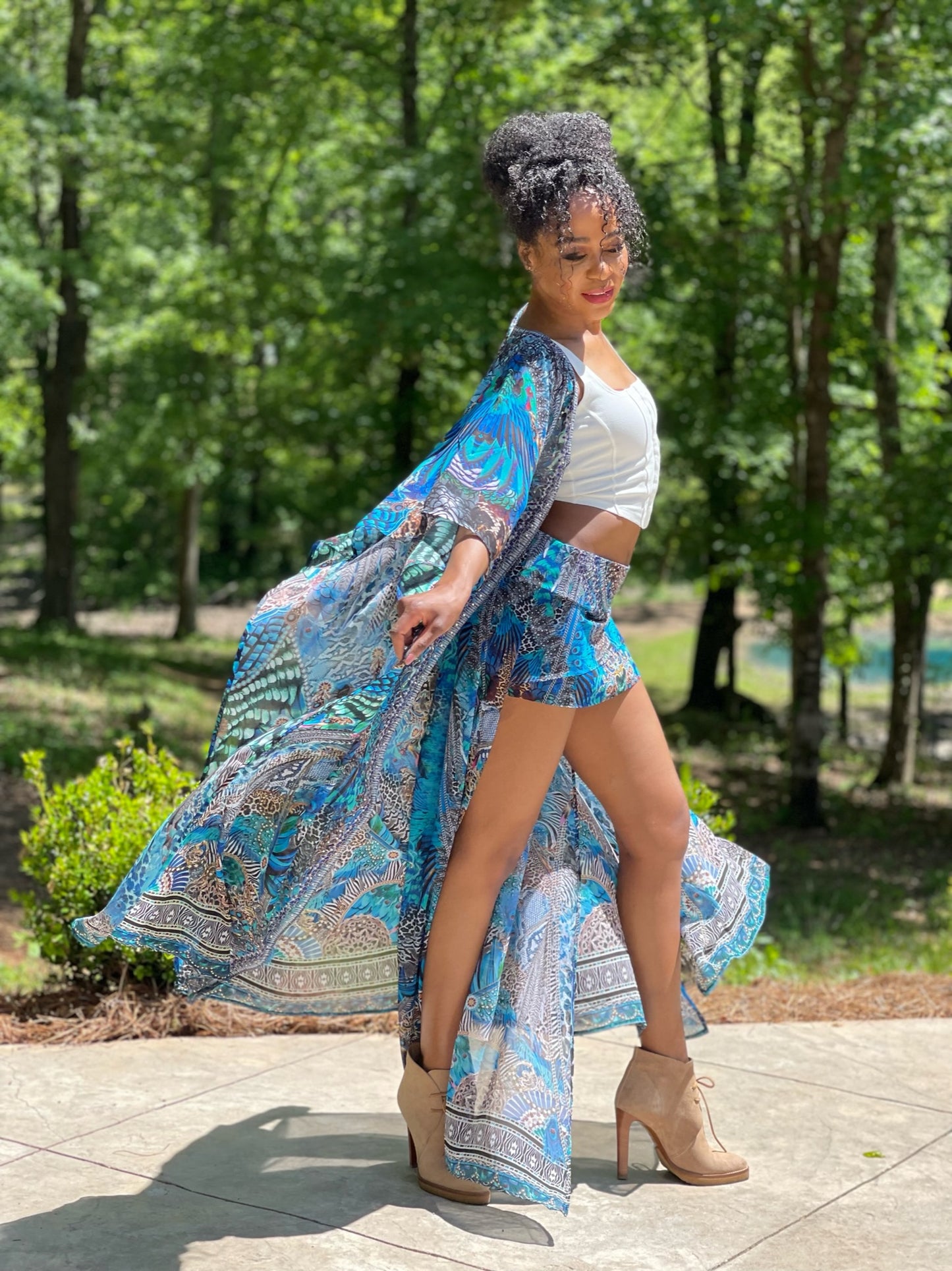 Blakeline Hi-Lo Skirt: Sapphire Valley