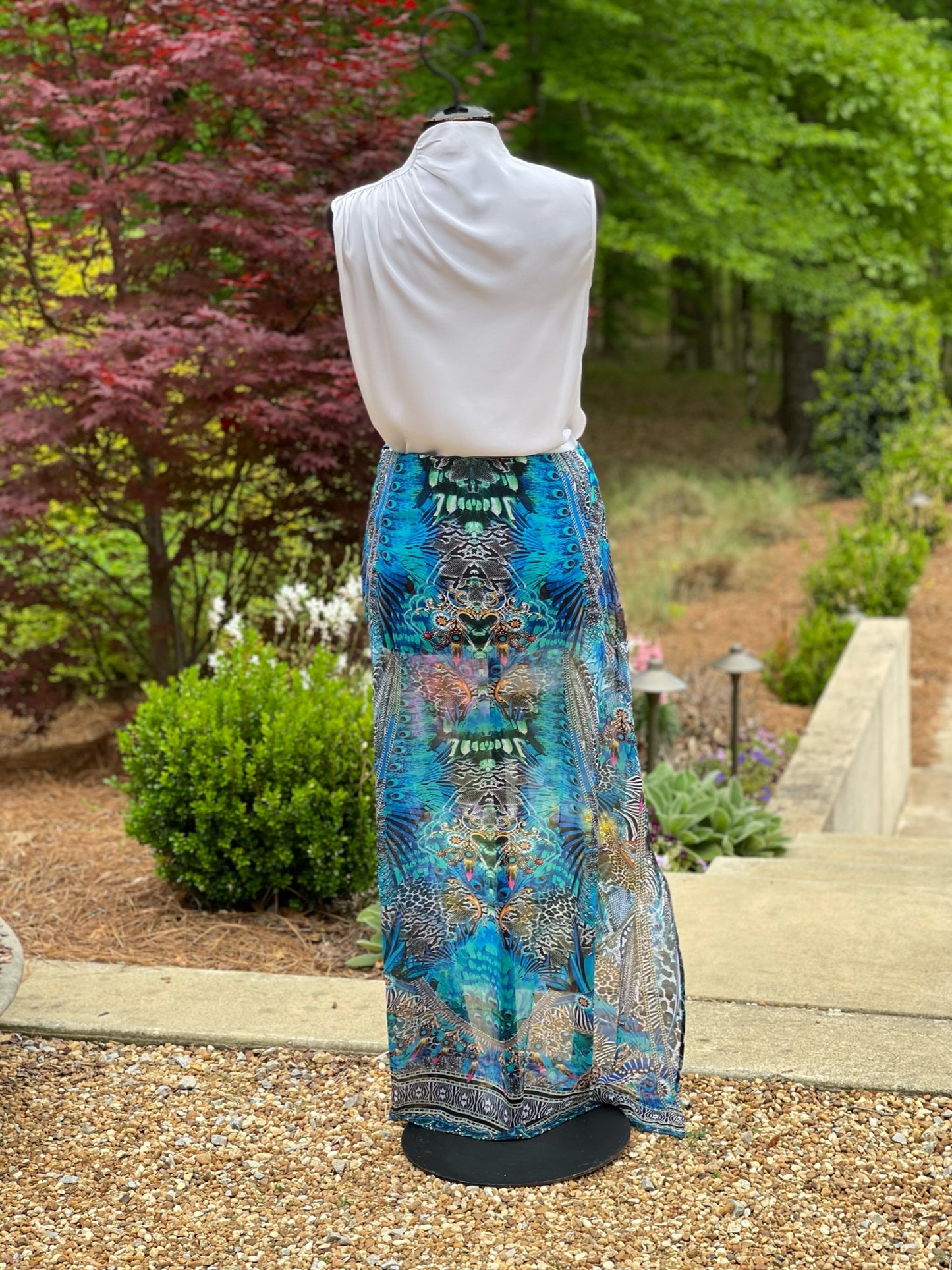 Blakeline Hi-Lo Skirt: Sapphire Valley