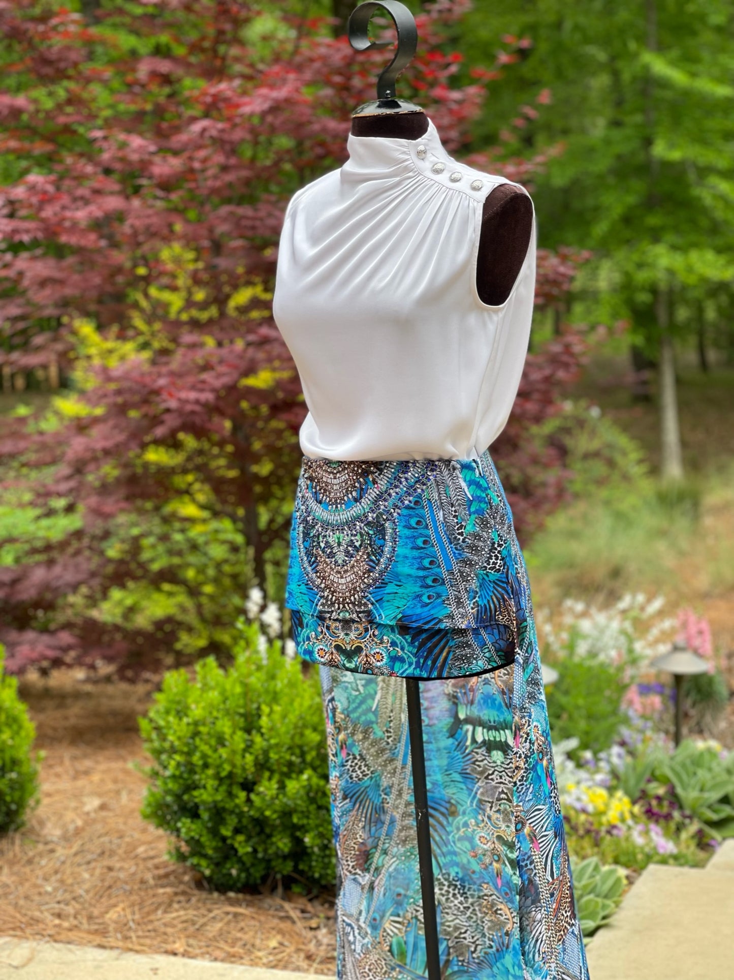 Blakeline Hi-Lo Skirt: Sapphire Valley