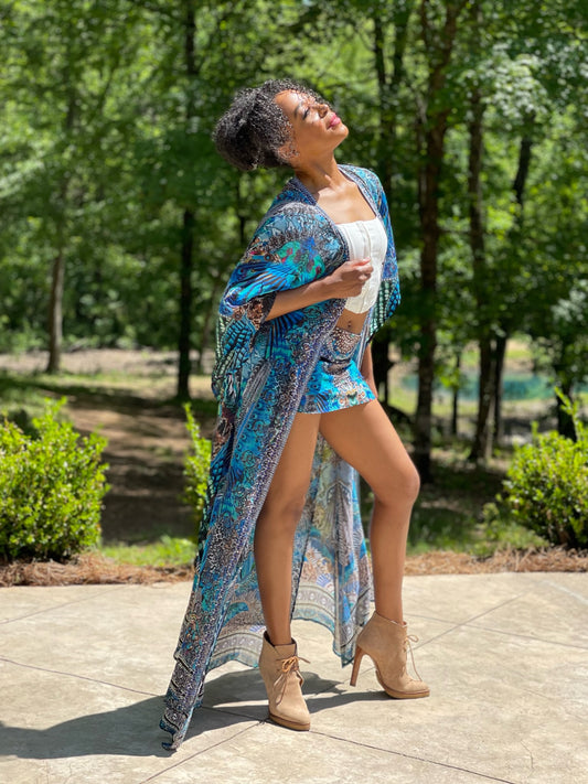 Blakeline Hi-Lo Skirt: Sapphire Valley