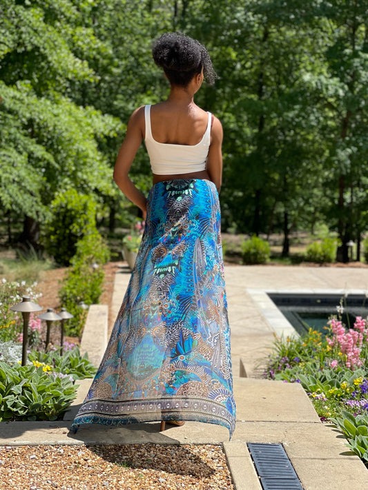 Blakeline Hi-Lo Skirt: Sapphire Valley